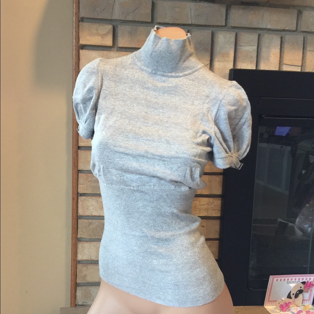 EXPRESS silver gray sweater blouse